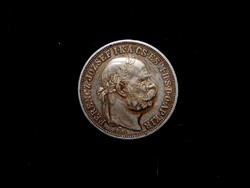 Ritkább I. Ferenc József ezüst  5 Korona, 1907 Körmöczbánya