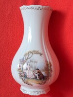 Ritka Zsolnay arany tollazott, jelenetes váza