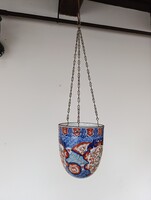 Antik imari kézzel festett Japán kínai porcelán felekasztható virág kaspó Ázsia 613 5547