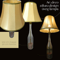 Art deco stílusu design üveg állólámpa