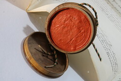 1864 Jedlik Ányos sajátkezű aláírásával Dusóczky Pál neves orvosunk oklevele Hibátlan példány !!