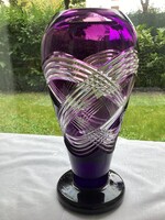 Fantasztikus ametiszt lila  Ajka kristály váza