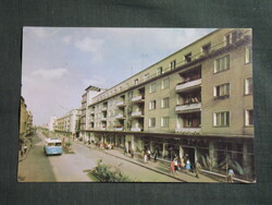 Képeslap,Románia,Satu Mare,Szatmárnémeti,városi látkép,részlet,1964-