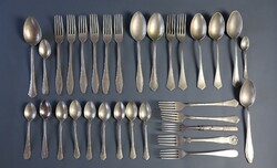 Antik alpakka evőeszközök 31db