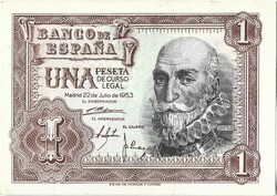 1 peseta 1953 Spanyolország 2. aUNC