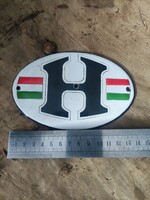 Régi zománc oldtimer ország jelzés, zománc tábla