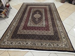 Álomszép iráni selyemkontúros mahi-tabriz 200x312 prémium gyapjú perzsa szőnyeg FZ101