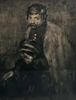Fényes Adolf (1867-1945) Komor tekintet - keretezve /számlát adunk/