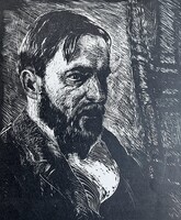 Gyula Juhász Portrait (Woodcut) Famous Hungarian Poet, Hungarian Literature