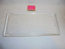 Régi, vastag falú üveg tálca