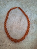 Régi méz színű borostyán nyaklánc