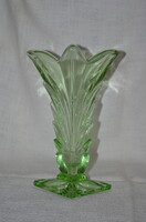 Csoda szép zöld üveg váza  ( DBZ 0063 )