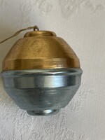 Régi kék, sárga fém karácsonyfa dísz, ritka.