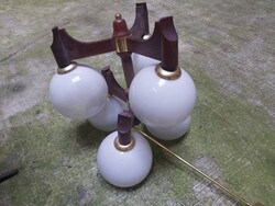 Szarvasi nagy 6 égős retro csillár, vintage mennyezeti lámpa