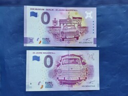 NÉMETORSZÁG 0 EURO TRABANT! 2 DARAB! UNC! RITKA EMLÉKPÉNZEK!