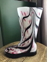 Régi Laguna Art Glass Wellington üveg gumicsizma váza