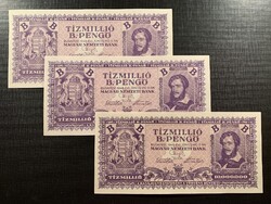 ***  UNC 10 MILLIÓ B.- pengő ***