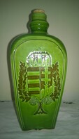 Népművészet-Mezőtúri cserép-kerámai butykos,flaska,pálinkás írásos, hibátlan remek db.