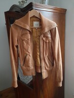 BŐRJEKY, BŐRKABÁT  KARAMELSZINŰ,  M méret, BERSHKA