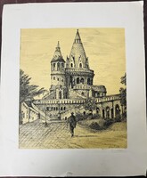 Budapesti Halászbástya - Rézkarc