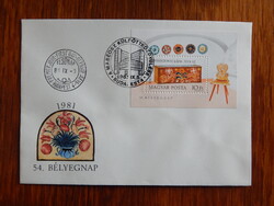 FDC - 1981. Bélyegnap (54.) - blokk - Menyasszonyi kelengye láda, Bács megye