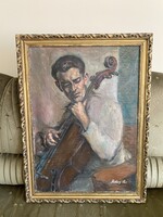 Békéssy Leó nagyméretű olaj/ vászon festménye