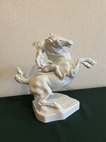 Ó Herendi lovas harcos porcelán szobor (P0047)