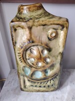 Zsolnay "olíva" pirogránit padlóváza