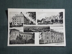 Képeslap,Szekszárd,Garay tér,tanácsháza,múzeum,látkép,részlet, 1954-