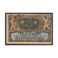 Magyarország,5 korona 1920 - Metro Vízmérőgyár Rt. aUNC+