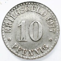 Weimar Notgeld 10 Pfennig háborús pénz 10 Pfennig városi szükségpénz T1 1917,1920