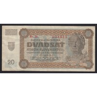 Szlovákia,20 korun 1942 F