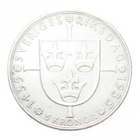 Svédország,5 kronor 1935 - 500 éves a parlament EF+ ezüst 25g900