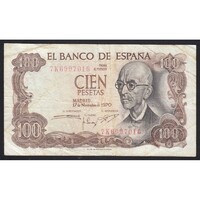 Spanyolország,100 pesetas 1970 F