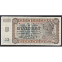 Szlovákia,20 korun 1942 F