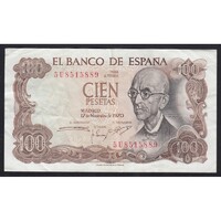 Spanyolország,100 pesetas 1970 F