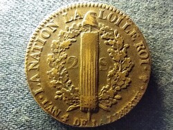 Franciaország XVI. Lajos (1774-1792) 2 Sol 1792 A