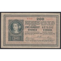 Magyarország,200 kronen/korona 1918 - 1000 sorozat F