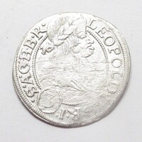 Ausztria,I. Lipót 3 krajcár 1667 SHS - Breslau EF+ ezüst 1.77g