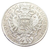 Magyarország,III. Károly 1 tallér 1740 KB EF+ ezüst 28.77g