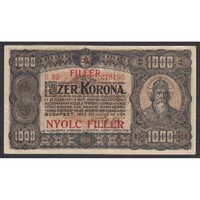 Magyarország,1000 korona/8 fillér 1923 F