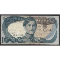 Portugália,1000 escudos 1968 F