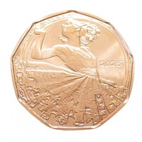 Ausztria,5 euro 2025 - Tánc - Grete Wiesenthal UNC réz