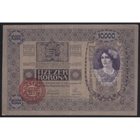 Magyarország,10000 kronen/korona 1920 - MAGYARORSZÁG FELÜLBÉLYEGZÉSSSEL EF-