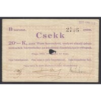 Magyarország,20 korona 1919 -  Pápa F