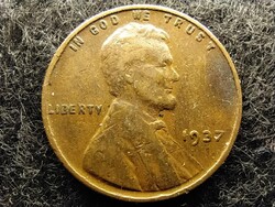 USA Lincoln Búza 1 Cent 1937
