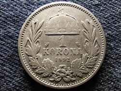Magyarország I. Ferenc József (1848-1916) .835 Ezüst 1 Korona 1892 KB