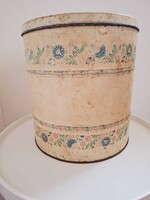 Nagyméretű Virág Mintás Pléh Lisztes Doboz