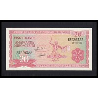 Burundi,20 francs 1989 UNC