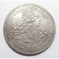 Ausztria,III. Károly 1 tallér 1713 - Tirol EF+ ezüst 28.70g